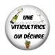Cabochon Résine - une viticultrice qui déchire