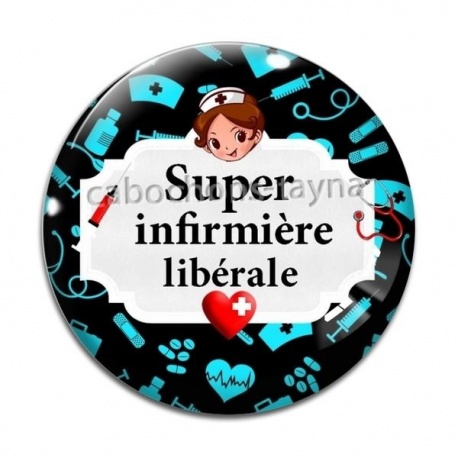 Cabochon Verre - une super infirmière libérale
