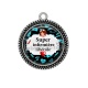 Pendentif Cabochon Argent - une super infirmière libérale