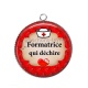 Pendentif Cabochon Argent - formatrice qui déchire