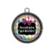Pendentif Cabochon Argent - secrétaire qui déchire