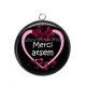 Pendentif Cabochon Argent - merci astem