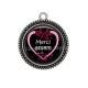 Pendentif Cabochon Argent - merci astem