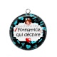 Pendentif Cabochon Argent - formatrice qui déchire