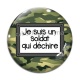Cabochon Verre - je suis un soldat qui déchire