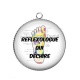 Pendentif Cabochon Argent - réflexologue