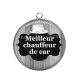 Pendentif Cabochon Argent - meilleur chauffeur de car
