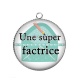 Pendentif Cabochon Argent - une super factrice