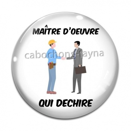 Cabochon Verre - maitre d'?uvre qui déchire
