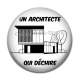 Cabochon Résine - un architecte qui déchire