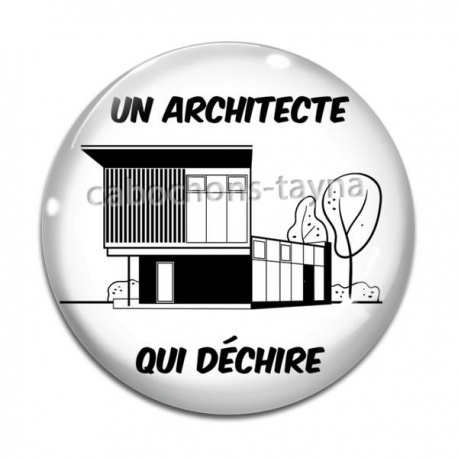 Cabochon Verre - un architecte qui déchire