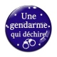 Cabochon Verre - une gendarme qui déchire