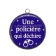 Pendentif Cabochon Argent - une oilière qui déchire