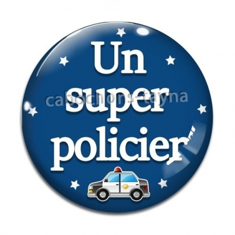 Cabochon Verre - un super policier