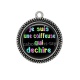 Pendentif Cabochon Argent - je suis une coiffeuse qui déchire