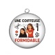 Pendentif Cabochon Argent - une coiffeuse formidable