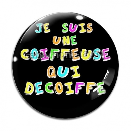 Cabochon Verre - je suis une coiffeuse qui decoiffe