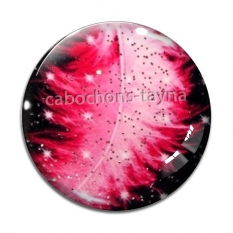Cabochon Verre - plume