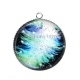 Pendentif Cabochon Argent - plume