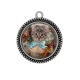 Pendentif Cabochon Argent - chat