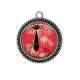 Pendentif Cabochon Argent - chat