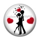 Cabochon Résine - couple d'amoureux