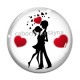 Cabochon Verre - couple d'amoureux