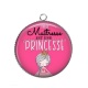 Pendentif Cabochon Argent - ma maîtresse est une princesse