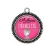 Pendentif Cabochon Argent - ma maîtresse est une princesse