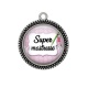 Pendentif Cabochon Argent - super maîtresse