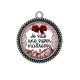 Pendentif Cabochon Argent - je suis une super mîtresse
