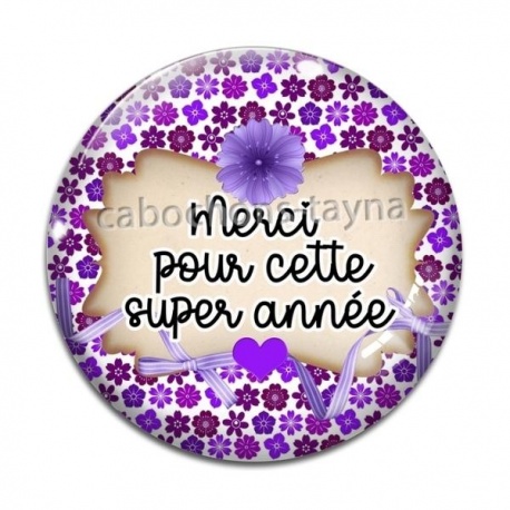 Cabochon Verre - merci pour cette super année