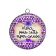 Pendentif Cabochon Argent - merci pour cette super année