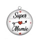 Pendentif Cabochon Argent - super mamie