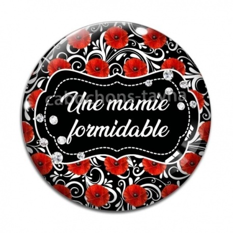 Cabochon Verre - une mamie formidable
