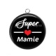 Pendentif Cabochon Argent - super mamie