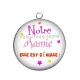 Pendentif Cabochon Argent - notre mamie elle est géniale