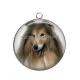 Pendentif Cabochon Argent - chien