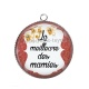 Pendentif Cabochon Argent - la meilleure des mamies