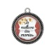 Pendentif Cabochon Argent - la meilleure des mamies