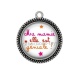 Pendentif Cabochon Argent - ma mamie elle est géniale