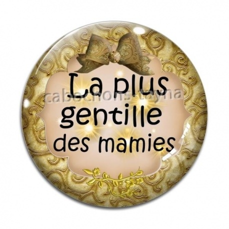 Cabochon Verre - la plus gentille des mamies