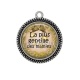 Pendentif Cabochon Argent - la plus gentille des mamies