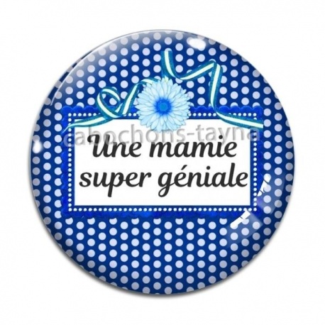 Cabochon Verre - une mamie super géniale