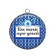 Pendentif Cabochon Argent - une mamie super géniale