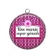 Pendentif Cabochon Argent - une mamie super géniale