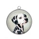 Pendentif Cabochon Argent - chien dalmatien