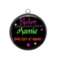 Pendentif Cabochon Argent - notre mamie elle est géniale