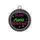 Pendentif Cabochon Argent - notre mamie elle est géniale