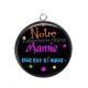Pendentif Cabochon Argent - notre mamie elle est géniale
